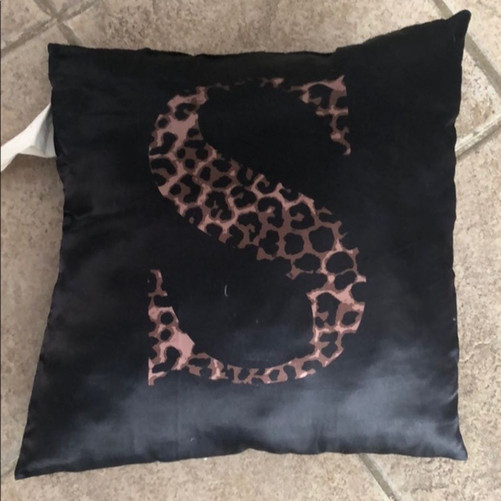 Decorative  S pillow  brown and black very satiny and soft in like new c…